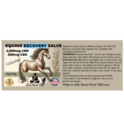 Quiet Monk Equine Salve Label